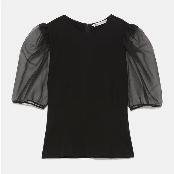 ORGANZA SLEEVE TOP - Picture 11 of 11